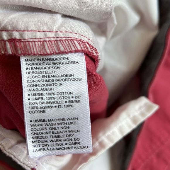 Lobster (or Crawfish 😜) Slim Fit Flat Front Chino Shorts Red Size 40 💗 - Picture 3 of 5